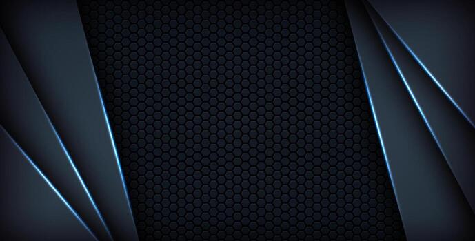 oscuro resumen azul ligero antecedentes degradado formas Armada azul hexágono malla modelo decoración.. vector