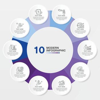 Infographic 16 process and number design. vector