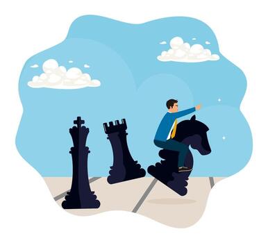 Steps for entrepreneurs in planning business strategies and solving problems. vector