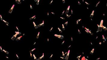 animerad full skärm faller läppstift slinga mång Färg med alfa kanal på 60 fps video
