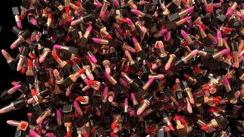 animerad läppstift övergång horisontell torka med alfa kanal på 60 fps video