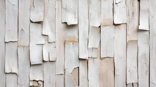 Weathered wood texture, peeling paint, rustic surface, natural patterns evoke sense of age photo