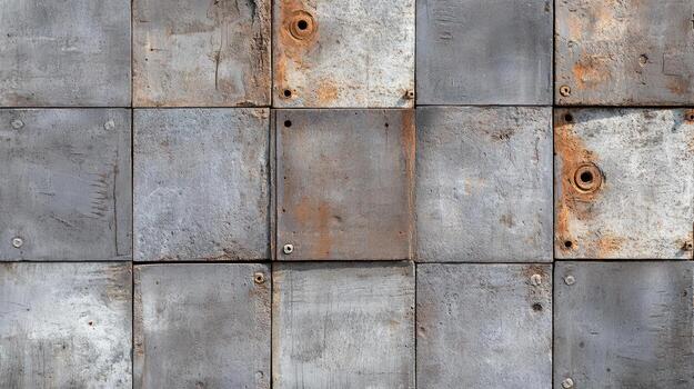 oxidado metal paneles crear industrial textura con parches y imperfecciones foto