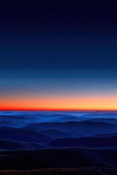 crepúsculo terminado laminación colinas y valles foto