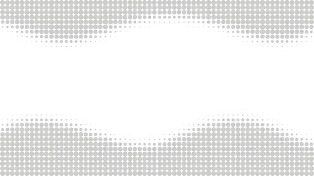 Horizontal template with halftone effect. Gray circle waves, overlay. graphics, abstract background vector