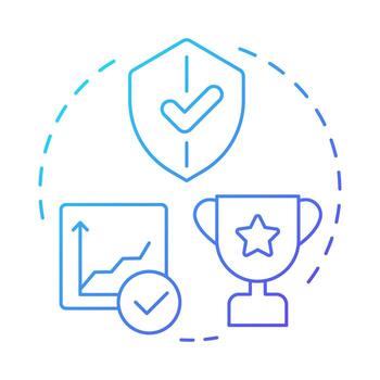 Reinforcement blue gradient concept icon. Making transformation stick and embedded. ADKAR model. Business strategy. Round shape line illustration. Abstract idea. Graphic design. Easy to use vector