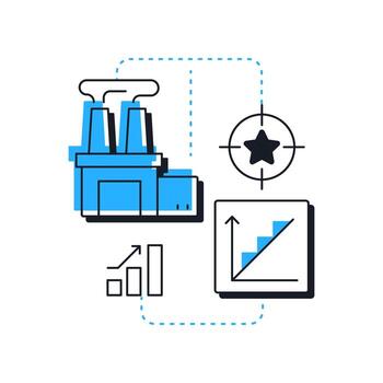 Lead strategy modern linear concept icon. Increases resources for predicted demand. Capacity management. Flat outline elements connected with dotted lines. Creative visual. Easy to edit vector
