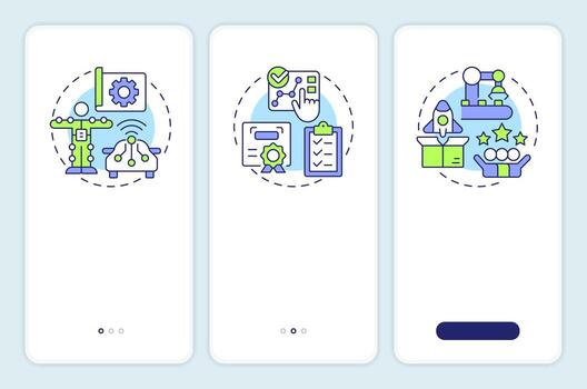 Icons representing technology and automation vector