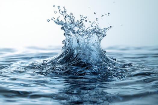 agua chapoteo creando dinámica ola modelo. capturar el belleza y energía de fluido movimiento foto