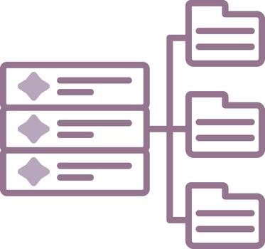 Database Iconic Stroke Mark vector