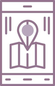 Mobile Map Compact Shape Module vector