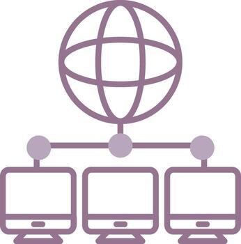 computadora redes elegante cuadrícula bloquear vector