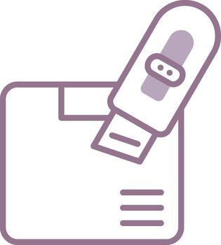 Do Not Open With Knife High-Tech Form Unit vector