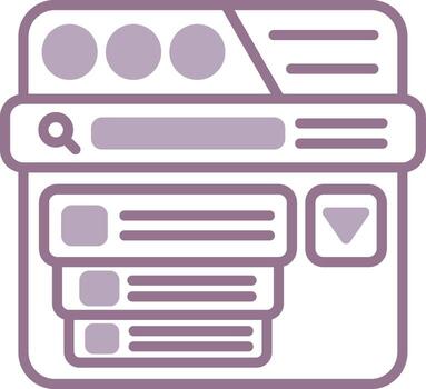 soltar abajo menú negrita carrera elemento vector