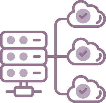 Cloud Database Sleek Visual Module vector