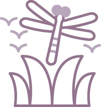 Dragonfly Simple Sketch Form vector