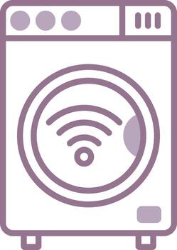 Smart Washing Machine Shadowed App Object vector