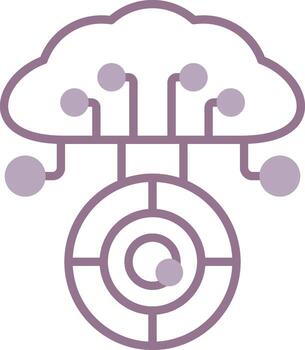 Cloud Computing Gradient Digital Unit vector