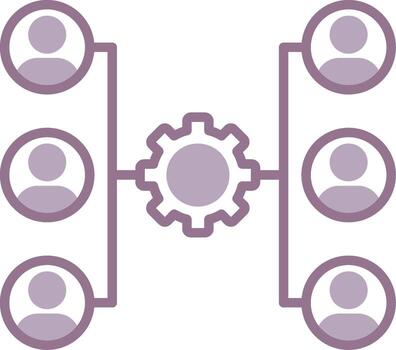 Organization Structure Clear Badge Object vector