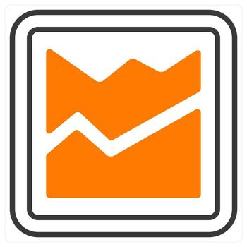 Graph and diagram icon concept in orange color vector