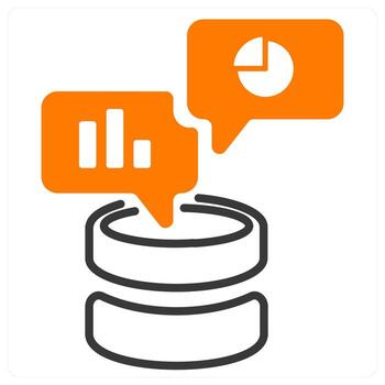 statistics and analysis concept in orange color vector
