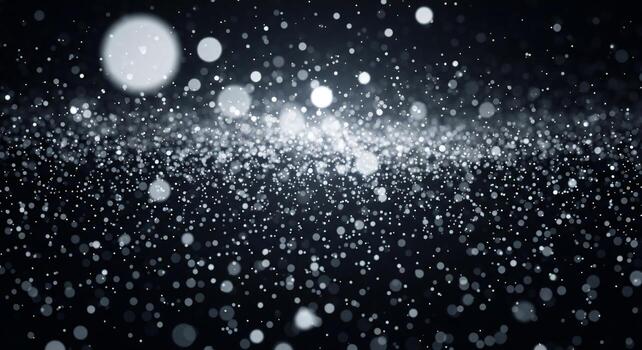 Abstract shimmering particles cascade against a dark background 71 characters photo