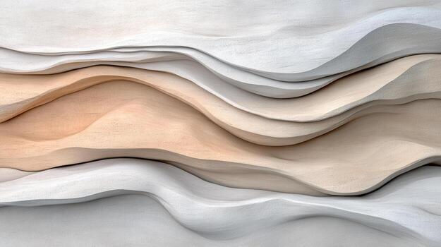Textured surface with flowing lines and soft curves in neutral tones creates serene atmosphere photo