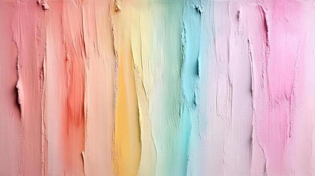 Soft pastel colors blend seamlessly in abstract painting, creating calming atmosphere photo