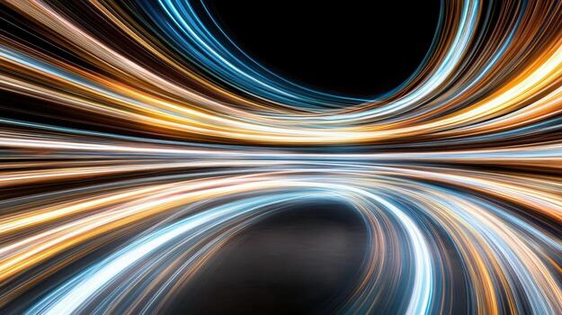 Vibrant abstract swirling lights create mesmerizing long exposure effect photo