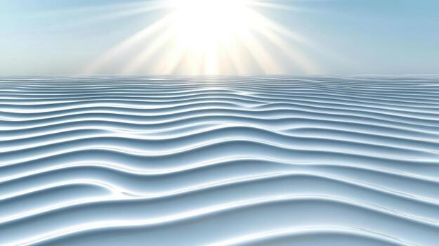 Gentle waves ripple across serene surface, reflecting soft sunlight and evoking tranquility photo
