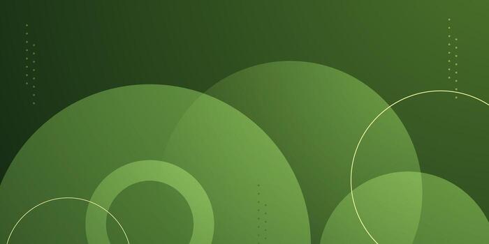 Abstract colorful green background with circle shapes pattern design. Elegant banner concept. vector