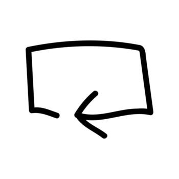 Simple black icon with a theme screen rotation button vector