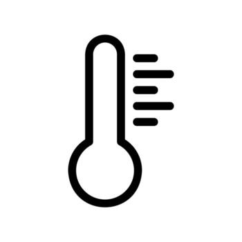 Simple black icon with a theme temperature sensors vector