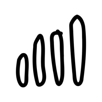 sencillo negro icono con un tema móvil red indicador vector