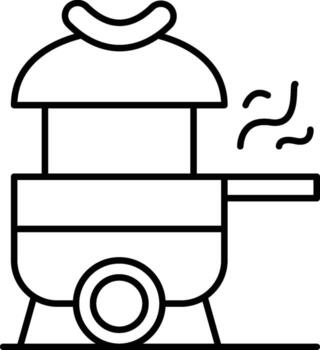 stand, hotdog icon. Simple thin line, outline of Amusement icons for UI and UX, website or mobile application on white background vector