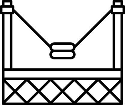 trampoline, carousel icon. Simple thin line, outline of Amusement icons for UI and UX, website or mobile application on white background vector