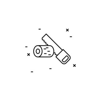 log, saw icon. Simple thin line, outline of Agriculture icons for UI and UX, website or mobile application on white background vector