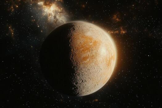 An image of the moon in space photo