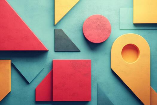 Colorful abstract background with shapes and shapes photo