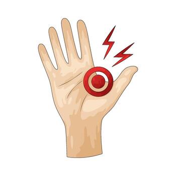 mano dolor ilustración vector