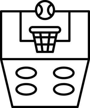 basketball, shoot icon. Simple thin line, outline of Amusement icons for UI and UX, website or mobile application on white background vector