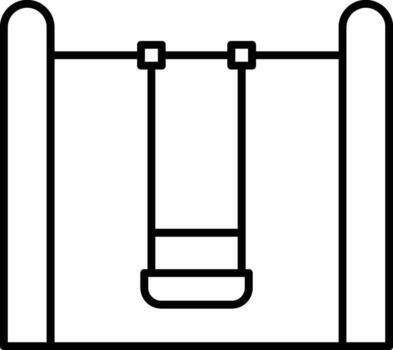 child swing icon. Simple thin line, outline of Amusement icons for UI and UX, website or mobile application on white background vector