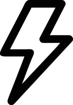Lightning Bolt Thunderbolt Flat art Icon Electricity, Energy, Power, Thunder, Speed, and Technology Symbol Design vector