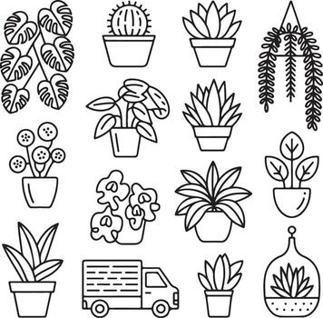 Simple Line Icons of Bar Charts, Line Graphs, and Target Showing Positive Growth and Progress in Business Analytics vector