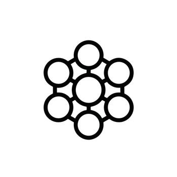 un negro y blanco imagen de un grupo de círculos vector