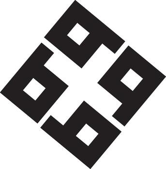 Abstract geometric design with bold colors and text elements vector