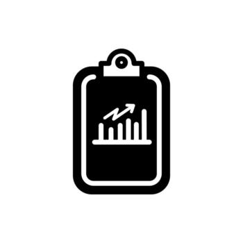 Clipboard with Performance Graph Icon vector