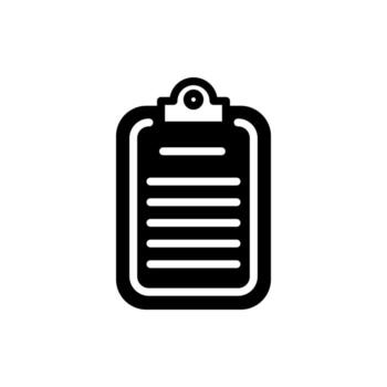 Clipboard Filled Notes Icon vector