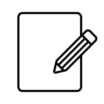 register document icon outline shape, paper note line symbol, clipboard, checklist, report, survey or agreement icon, approval and document acceptance Icons vector