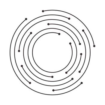 Circuit board line dots connection. Motherboard electronic technology data, electrical board, cpu. Programming science, computer system elements vector